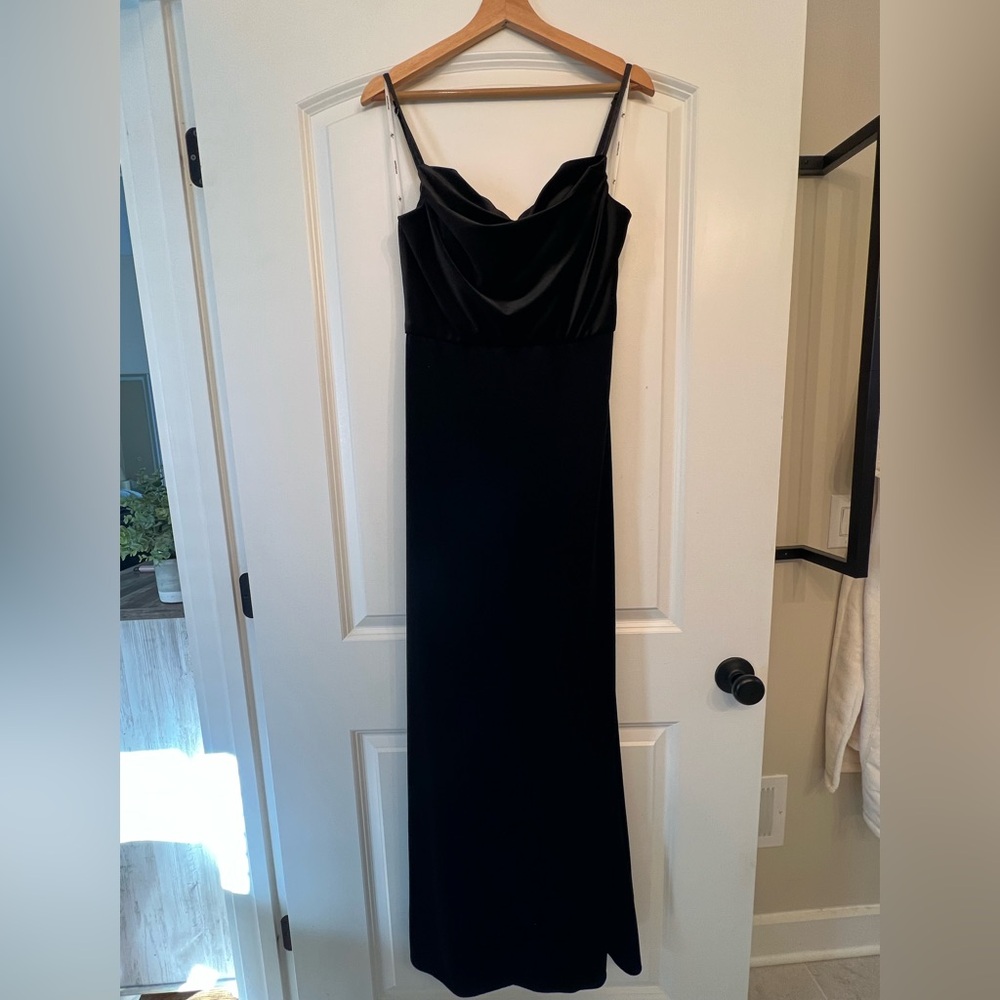 Black velvet dress